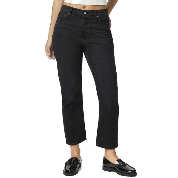 Paige Womens  Billy Dark Dawn Distressed Crop Jean - Picture 1 of 5